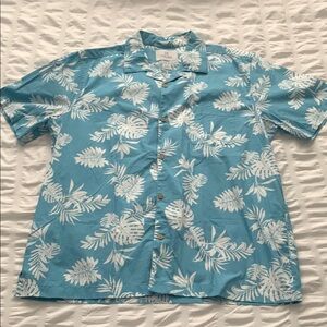 28 Palms Blue Floral Men's Shirt XL